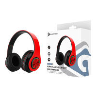 Auriculares inalámbricos Bluetooth 5.0 con micrófono Incorporado | Cascos Plegables estéreo Hi-Fi | para Escuchar música y Hacer Llamadas | Luces led de Colores | Color Rojo | Marca - details 0