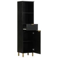 vidaXL Mueble de baño de madera maciza de mango negro 38x33x160 cm - details 1