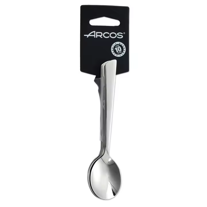 Arcos Cucharas para Café en Acero Inoxidable 18/10, Monoblock de 140 mm, Juego de 6, Serie Toscana, Ideal para Cocina y Cafetería - 1