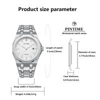 Reloj De Hombre Clásico Y De Moda Con Movimiento De Cuarzo Acero Inoxidable Resistente Al Agua 30M Casual Elegante - details 10