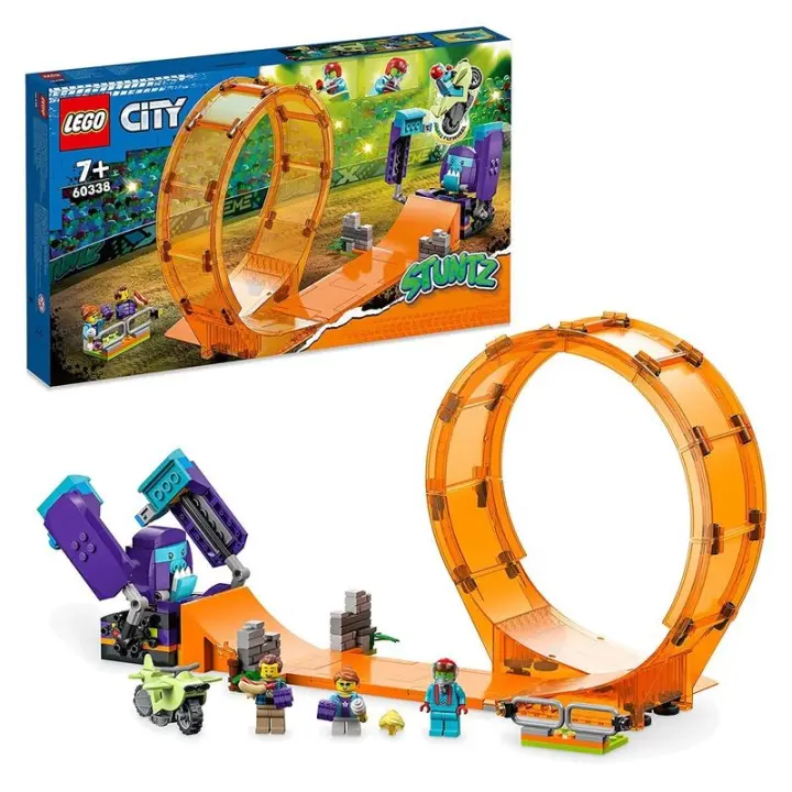 Lego City Stuntz Rizo mecánico con chimpancé y moto de juguete - 1