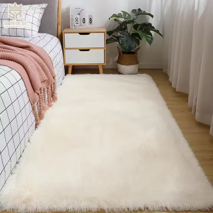 Alfombra De Silicona Antideslizante Para Habitación De Niñas Estilo Moderno Suave Y Cálida De Poliéster 100% Para Sala De Estar Y Dormitorio - 1