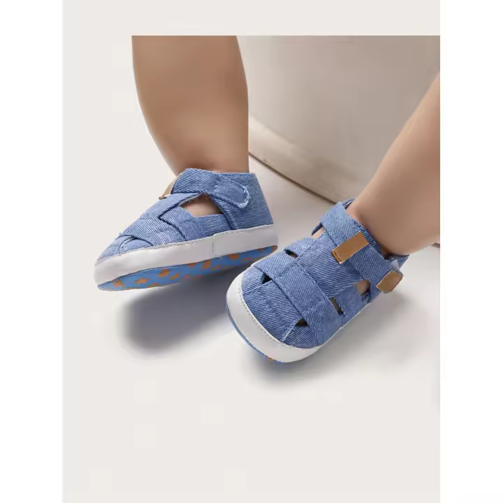 Sandalias minimalistas con tiras y cierre autoadherente para bebé niño - 1