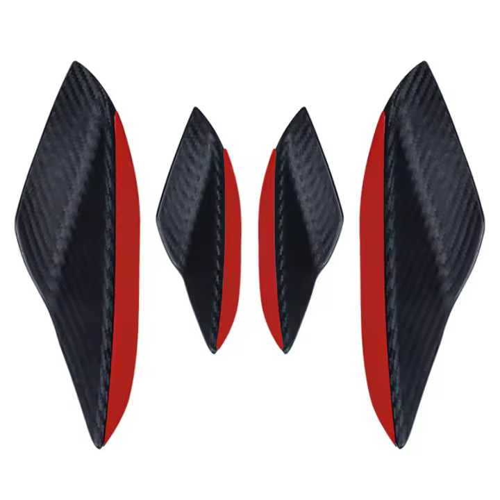 6Pcs Difusor De Parachoques Delantero Para Coche Splitter Fins Spoiler Canards Valence Accesorios De Exterior Universal ABS - 1