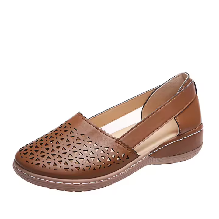 Sandalias De Verano Para Mujer Tobilleras Retro Con Botones Cómodas Mary Jane Talla Grande 43 Zapatos De PU Con Suela De Goma - 1