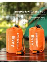 Paquete de 4 Saco de dormir de primeros auxilios para exteriores, para emergencias, acampada, senderismo, montañismo, equipo de aislamiento contra pérdida de calor al aire libre, manta de supervivencia - details 4