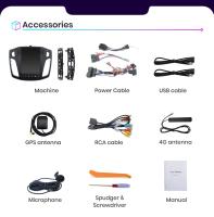 Junsun-reproductor Multimedia con Android y navegación GPS para Ford, autorradio 2Din con DSP, Carplay inalámbrico, 4G, estilo Tesla, para Ford Focus MK 3 2012-2017 - details 27