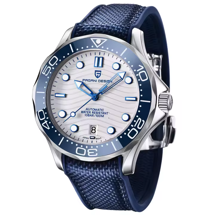 Reloj De Pulsera Mecánico PAGANI DESIGN Para Hombres Movimiento Automático NH35A Resistente Al Agua 20Bar Reloj De Reloj Hombre Con Marcas Arábigas Y Cristal De Zafiro - 1