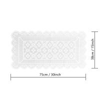 Corredor De Mesa Minimalista Moderna En Liso Blanco Con Encaje Estilo Nórdico Para Decoración De Comedor Adecuado Para Cocinas Y Restaurantes - details 7