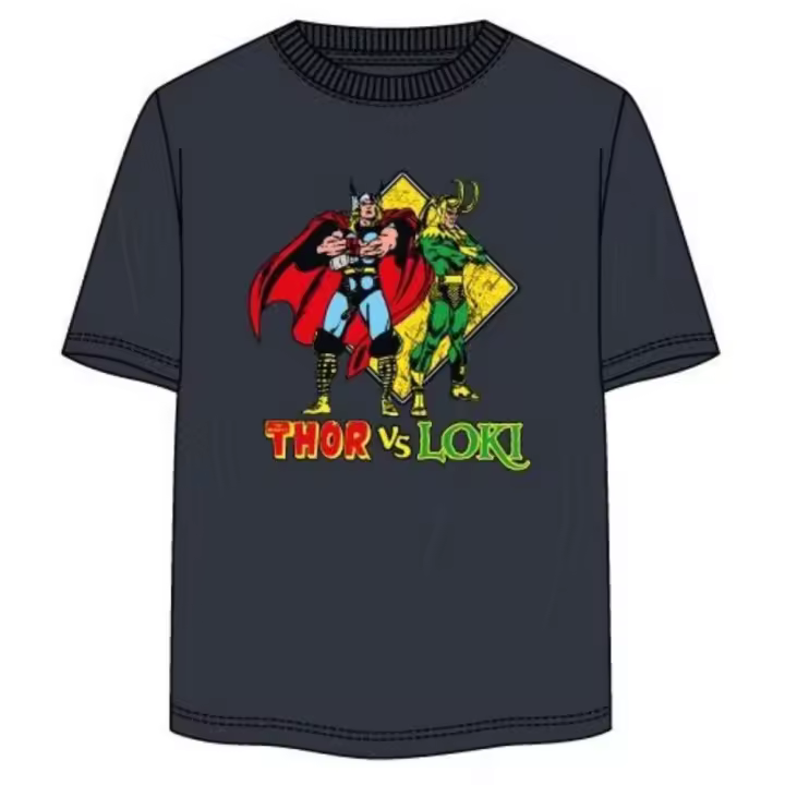 CAMISETA THOR Y LOKI GRIS M - 1
