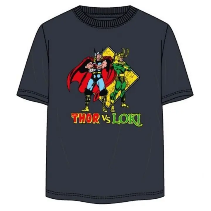 CAMISETA THOR Y LOKI GRIS M - 1