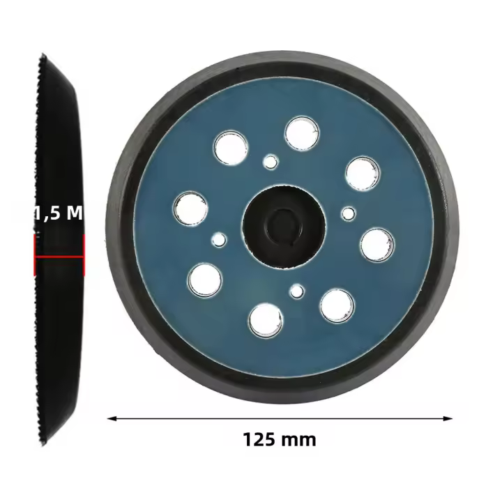 10PCS Parche De Apoyo Para Molinillo De Arena 5 Pulgadas 8 Agujeros Discos De Enchufe Y Lazo Para Máquina De Pulido 125mm Herramientas Abrasivas - 1