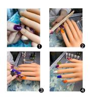 Set De Práctica Para Arte De Uñas Con Uñas Postizas De Acrílico Mano De Soporte PVC Y Realista Mano De Pvc Modelo 1pc - details 5