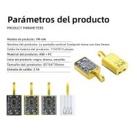 Power Bank Transparent Cyberpunk 10000mAh - Carga rápida con 2 Cables Integrados , 2 Puertos USB, Pantalla Digital y Luz LED Nocturna - Compatible con iPhone, Android, Samsung - details 12