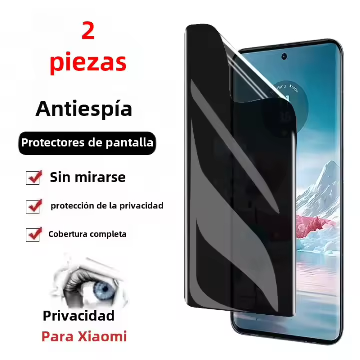2Pcs Protector De Pantalla Anti-Spy Para Xiaomi Mi 13T 12T 11T 10T 9T pro Ultra Note 10 14 Lite 5G Película De Hidrogel HD Transparente - 1