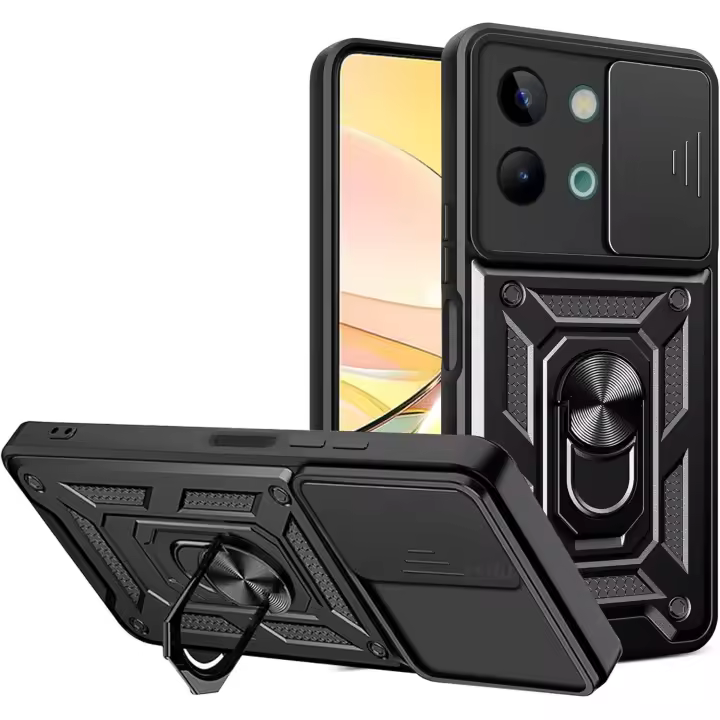 Funda Vivo Y28 (4G) Antigolpes Cubre Lente Soporte Anillo FAN + Protector Pantalla Movilear - 1