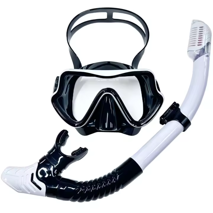 Máscara De Buceo Y Snorkel Profesional Con Vidrio Templado Kit De Snorkel Para Natación Y Entrenamiento Para Adultos Y Jóvenes - 1