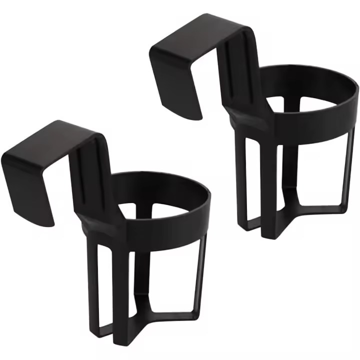 2Pcs Soportes para Botellas para Coche Portavasos de la Botella, Acrilonitrilo butadieno estireno, Color Negro - 1