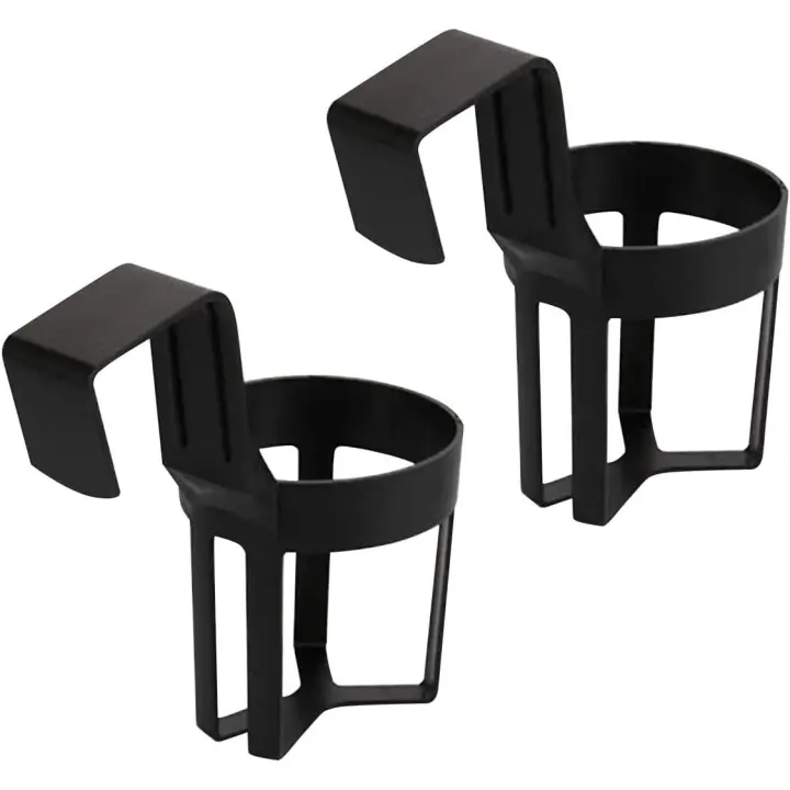 2Pcs Soportes para Botellas para Coche Portavasos de la Botella, Acrilonitrilo butadieno estireno, Color Negro - 1