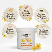 Crema Árnica Antiinflamatoria Vom Pullach Hof, Con Aceites Naturales. Arnica Forte Para Alivio Rápido De Dolores Musculares y Articulares. Arnica Gel Para Masaje Corporal, Fisioterapia y Piernas Cansadas . Tarro 250 ml - details 1