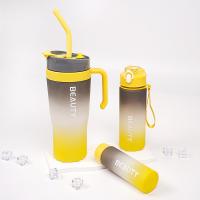 Botella De Agua Deportiva 3-en-1 Con Palanca Grande Y Gradiente De Color Gran Capacidad Para Adultos Botella De Bebida Para Exterior - details 7