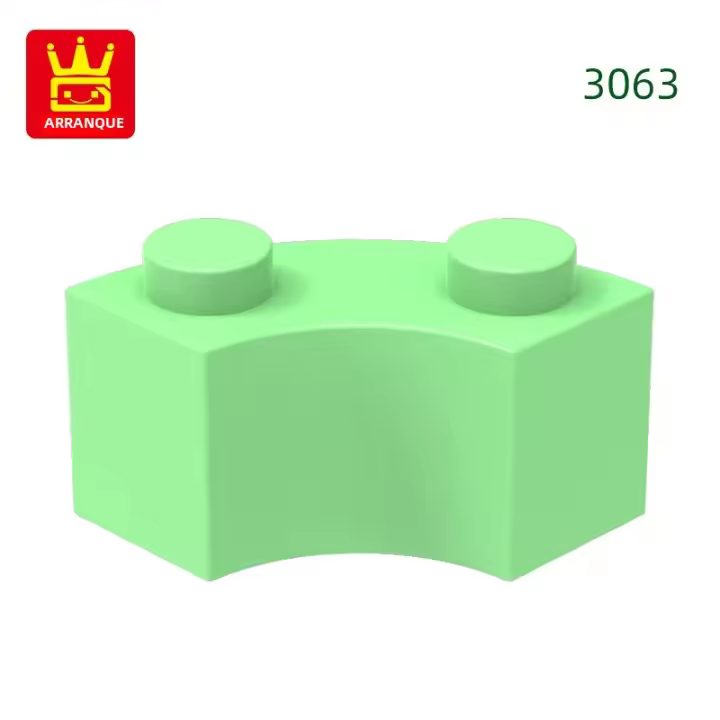 Bloques De Construcción Curvados Wange 128Pcs Compatible Con Bloques De Crea DIY Juguete Para Niños Accesorios De Bloques De Construcción Curvados 3063 85080 - 1