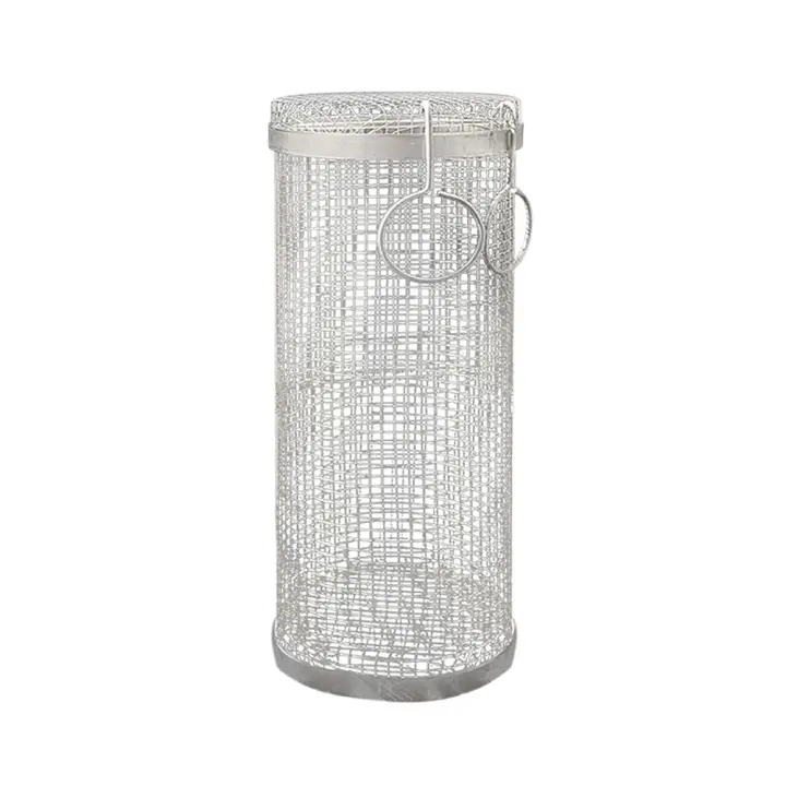 Grill De Acero Inoxidable De Gran Capacidad Para Barbacoa - Circular Para Camping Y Picnics Resistentes Al Calor Herramienta De Cocina Al Aire Libre - 1