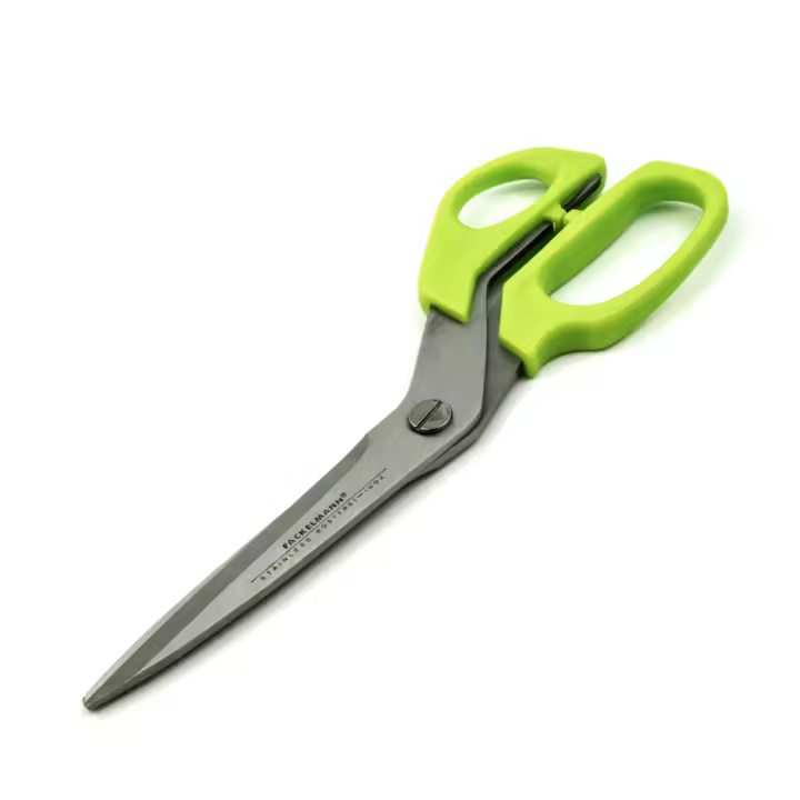 Fackelmann Tijeras Cocina Multiusos de gran tamaño, uso profesional, acero inoxidable, mango ergonómico antideslizante, verde y rojo 22,5cm, 1ud. - 1