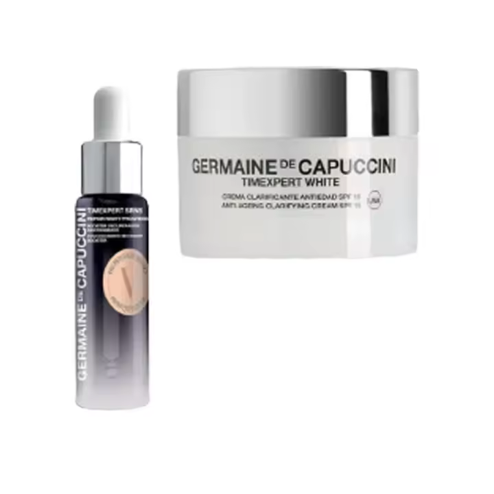 Timexpert White crema clarificante GERMAINE DE CAPUCCINI antiedad spf15 CREMA 50ml + booster recuperador SRNS 15ml - 1