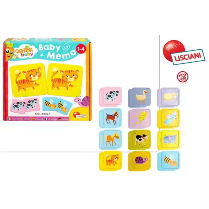 COLORBABY LISCIANI-PUZZLE CAROTINA BABY MEMO ANIMALES +12M JUGUETE PARA NIÑOS OFICIAL Y ORIGINAL - 1