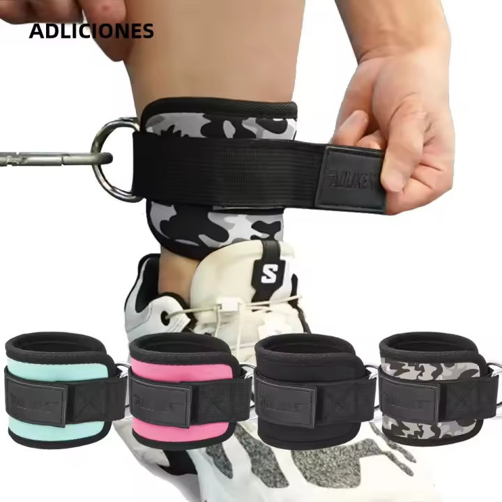 AOLIKES 1PCS Correa De Tobillo Ajustable Para Ejercicios De Glúteos Y Piernas Con Espuma Almohadilla Para Máquina De Cables - 1