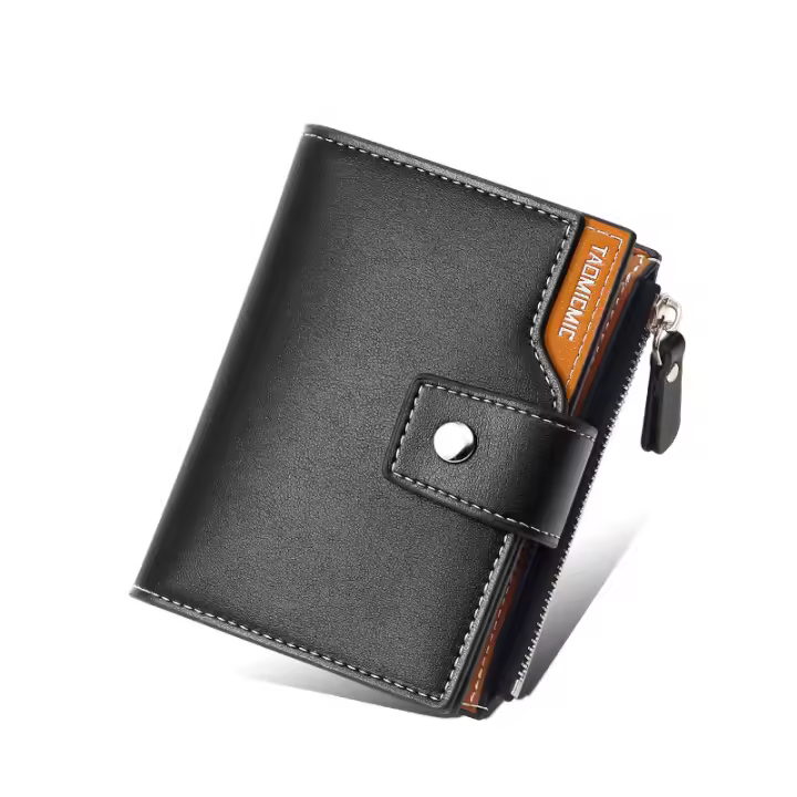Cartera Hombre de Cuero, Tarjetero con Bloqueo RFID, Cartera Tarjetero Hombre pequeño para Crédito, Billetes y Monedas - 1