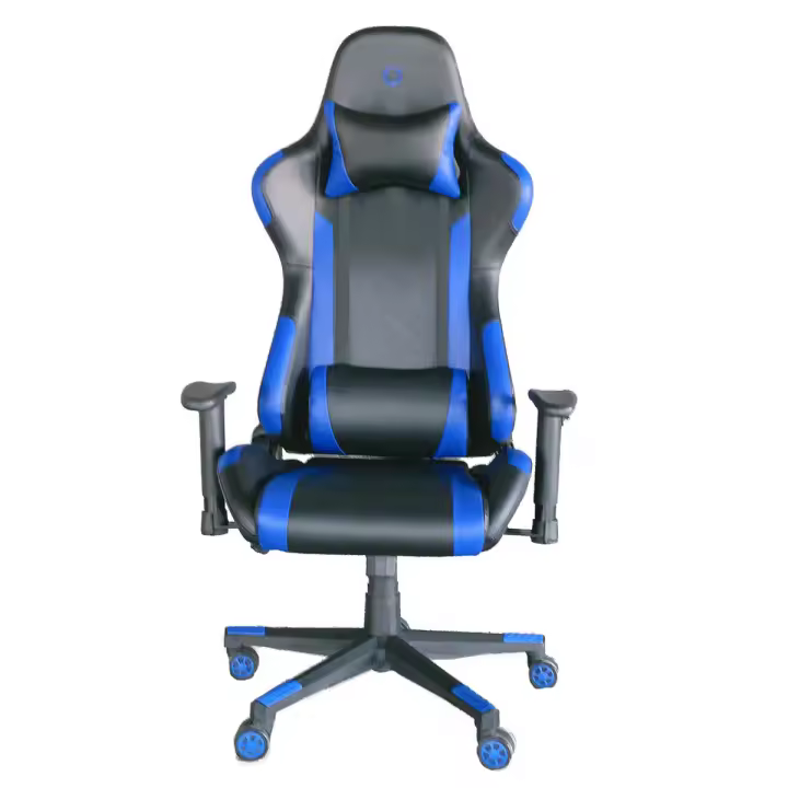 PRIXTON Silla Gaming Ergonómica con Altura y Reposabrazos Ajustables, Reclinable 180º, Fabricado en Metal PVC y Espuma de Alta consistencia, Cojín Lumbar y Cervical Incluido - 1