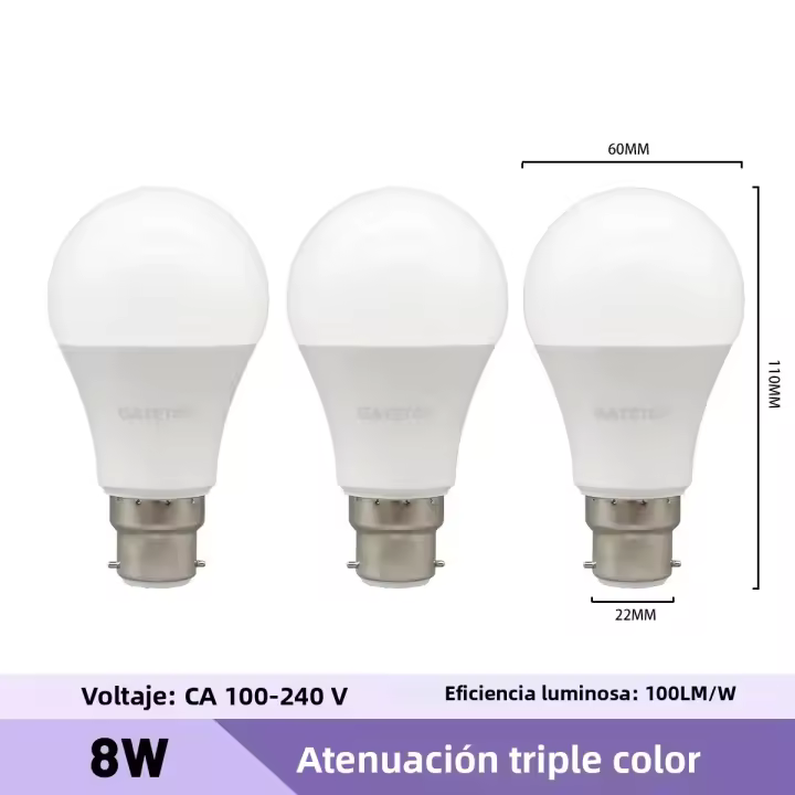 3pcs Bombilla LED E27 B22 Ahorro De Energía 3 Temperaturas De Color CCT 18W 24W Función De Memoria Luz Para Dormitorio AC110V 220V - 1