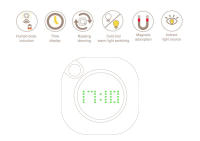 Lámpara De Pared Con Sensor De Movimiento LED Recargable Magnética Para Baño Y Dormitorio Iluminación Nocturna Con Reloj Corredor Decorativa Interior - details 2