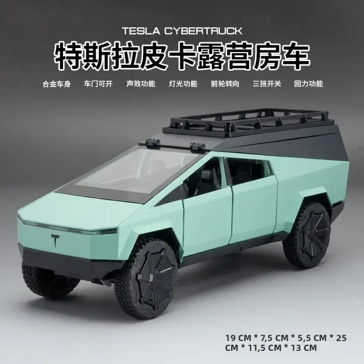 Modelo De Coche De Aleación 1:24 Tesla Pick up Juguetes RV De Camping Decoración Regalo Metal Sin Batería Para Mayores De 14 Años - 1