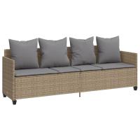vidaXL Tumbona con cojines ratán sintético Negro y crema, Marrón y crema, Gris Sillas de Exterior Ideal para jardín, playa, piscina, terraza Tumbona Piscina Tumbonas Playa Tumbonas Jardín Exterior - details 0