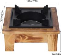 BBQ Estufa de Alcohol Estante de Madera Barbacoa Portátil Alcohol Horno Estufa Vajilla Utensilios de Cocina para Picnic al aire libre - details 1