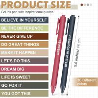 10 Piezas De Bolígrafos De Tinta Gel Retráctiles Con Citas Inspiracionales Y Motivacionales Para Escritura Suave Oficina Y Hogar - details 5