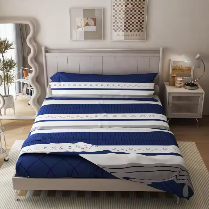 Textilwi - Juego de Sabana Estampada para Cama 90/135/150/180--3Piezas Sabana Bajera Ajustable-Funda de almohada Sin cremallera-Encimera - 1