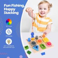 Juguetes De Madera Para Bebés Montessori Actividades De Aprendizaje Temprano Juego De Pesca De Formas Y Colores Desarrollo De Habilidades Motoras Finas Edad Recomendada 3-6 Años - details 15