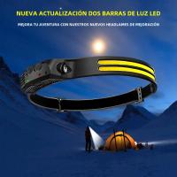 Lámpara Frontal LED+COB Con Sensor 5 Modos De Iluminación Recargable Batería Integrada 1200mAh Impermeable Linterna De Trabajo Para Camping Caza Senderismo Pesca Correr - details 3