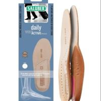 Plantillas Ortopédicas Saluber, de cuero, tecnología Poron+, membrana de carbón activo, elimina olores, plantillas de zapatos de acción transpirables, hombre y mujer, absorción de golpes. - details 1