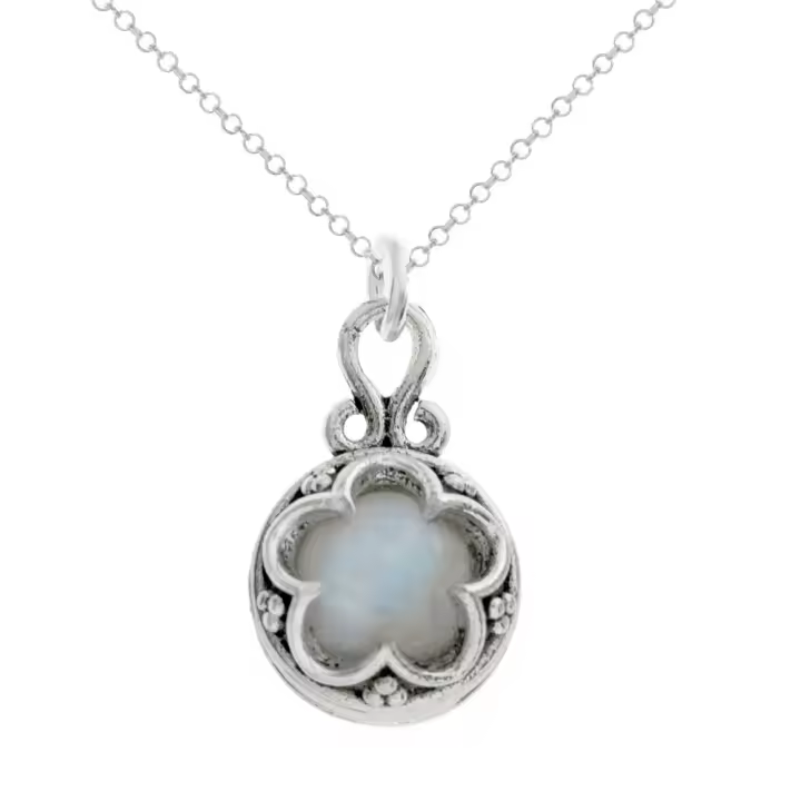 Amuleto de Colgando Vikingos GOTLAND con Piedra de Luna de Plata de 1ª Leyes-Amuleto GOTLAND de Plata de Leyes - 1