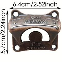 Abrepuertas Retro Para Cocina Y Bar Con Diseño De "Beer O'Clock" Montado En La Pared Herramientas Para BBQ DIY Pack De 1/5/10 Piezas Metal Zinc - details 2