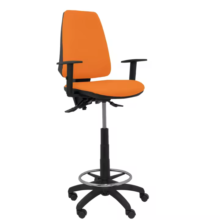 Taburete Elche S bali naranja brazos regulables - 1