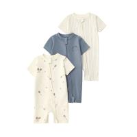 Mono de verano para bebé, de manga corta, con cremallera de doble cabeza, para gatear, para recién nacido, caja de regalo - details 10