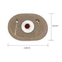 1/4/10pcs Tapetes De Comedor Oval Tejidos Resistentes Al Calor 35x50cm Tapetes Grandes Para Mesas American Style Ecológicos Vinilo - details 0