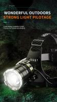 Linterna Frontal LED Super Brillante Con Lámpara XHP90 Impermeable Y Pantalla De Potencia Para Exploración Caza Pesca - details 0