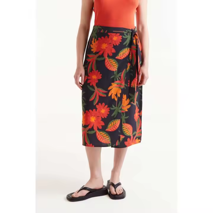 Compañia Fantastica Falda Midi Estampado Floral Famara - 1